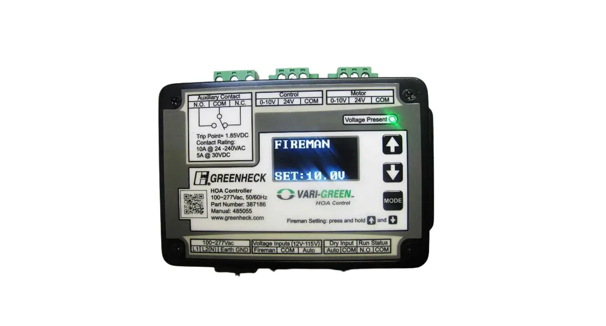 Greenheck 485055 Hoa Controller User Manual