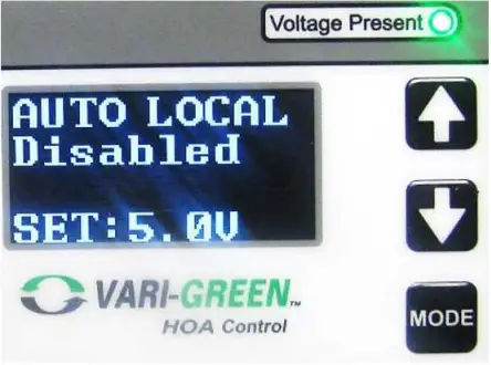 Greenheck 485055 HOA Controller Initial Setup D