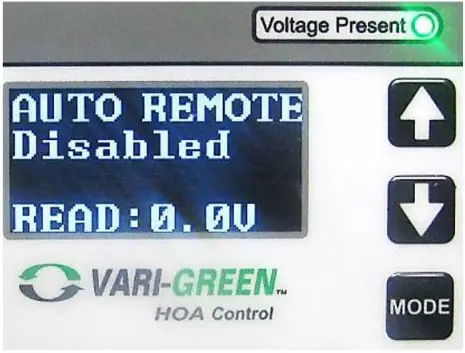 Greenheck 485055 HOA Controller Initial Setup E