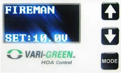 Greenheck 485055 HOA Controller Initial Setup F