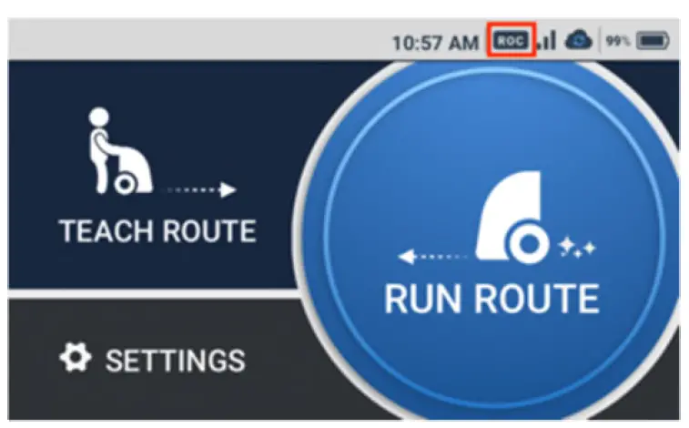 Check if the machine is connected to the Robot Operations Center (ROC)