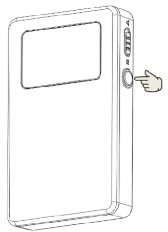 Press the pager main button, and check that nothing appears on the display