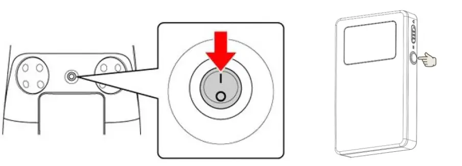 Turn on the notification pager and the machine