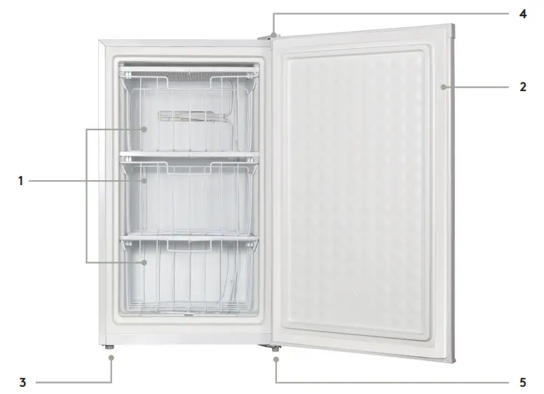 INALTO IUF92W 84L Upright Freezer -