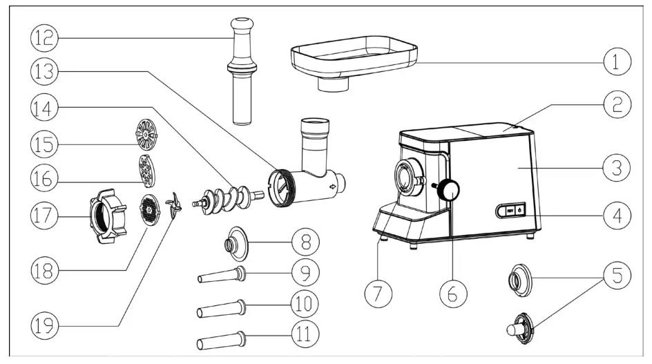 Adexa MGW 180 Meat Grinder - FEATURES