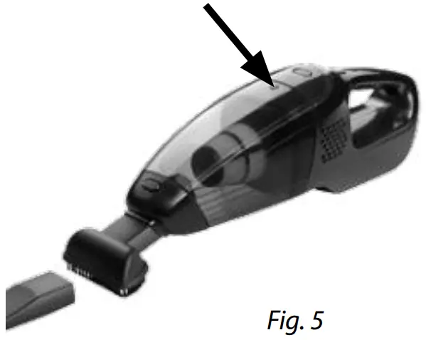 EMPTYING THE DUST RECEPTACLE