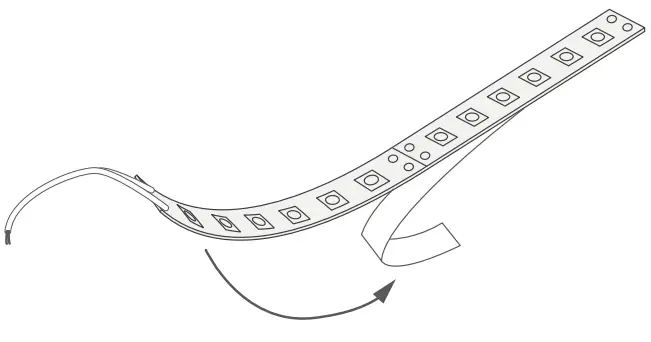 Adhering and connecting LED strips
