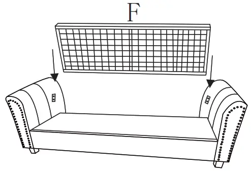 ZACHVO 8191 Flared Arm Sofa Polyester Straight 3 Seater Sofa - fig 1