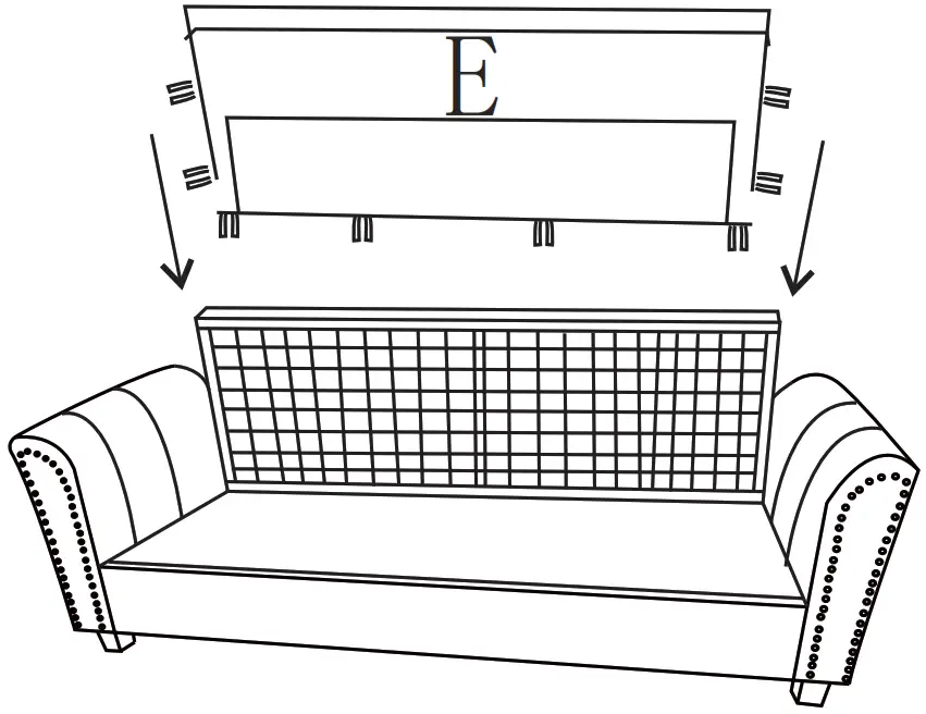 ZACHVO 8191 Flared Arm Sofa Polyester Straight 3 Seater Sofa - velcro