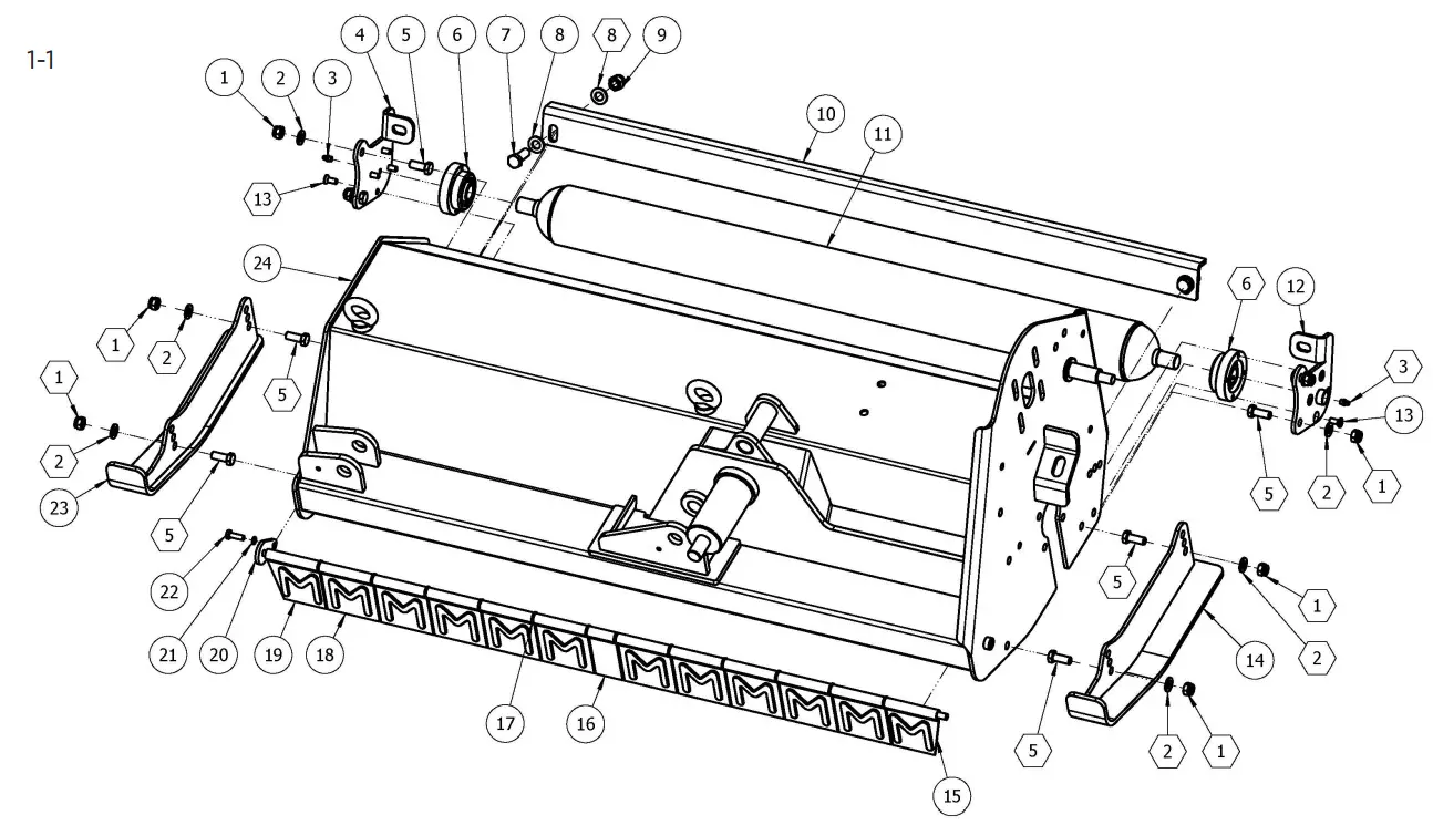 BRABEREQ BE-AGL125F Offset Boom Mower - fig7