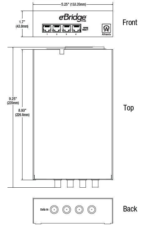 Altronix eBridge4PCRM eBridge1PCTX Transceiver or eBridge1ST Mini Transceiver fig (5)