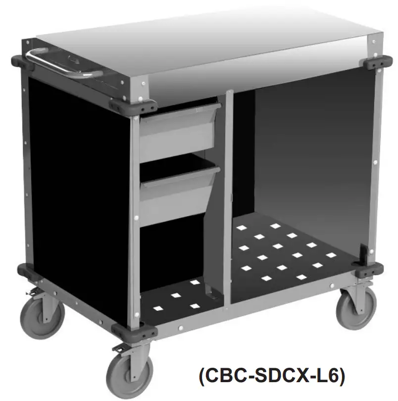 Cadco CBC-SDCX-L1 Small Mobile Demo Sampling Cart