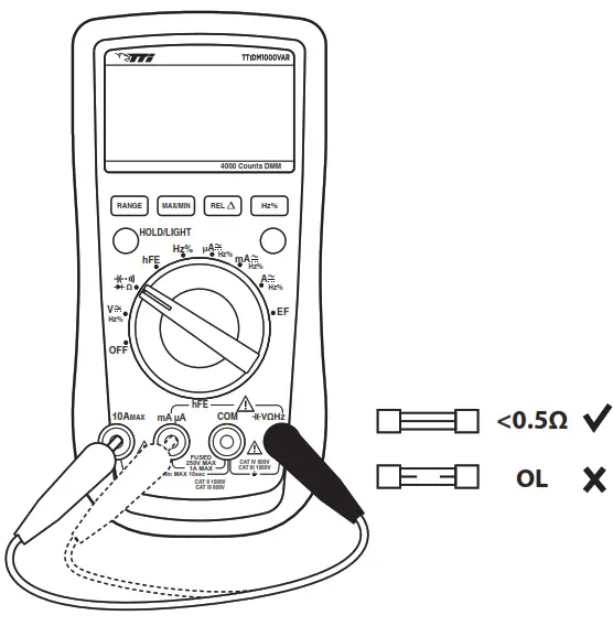 TTIDM1000VAR Auto-Ranging Multimeter - 12