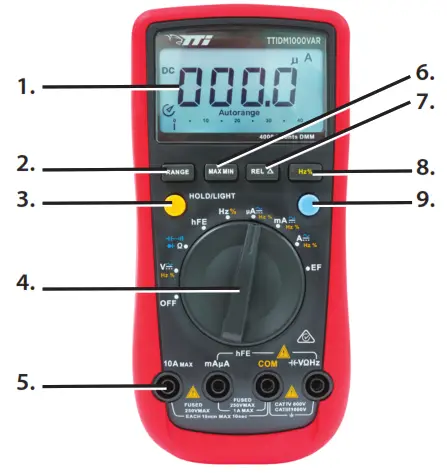 TTIDM1000VAR Auto-Ranging Multimeter - overvew