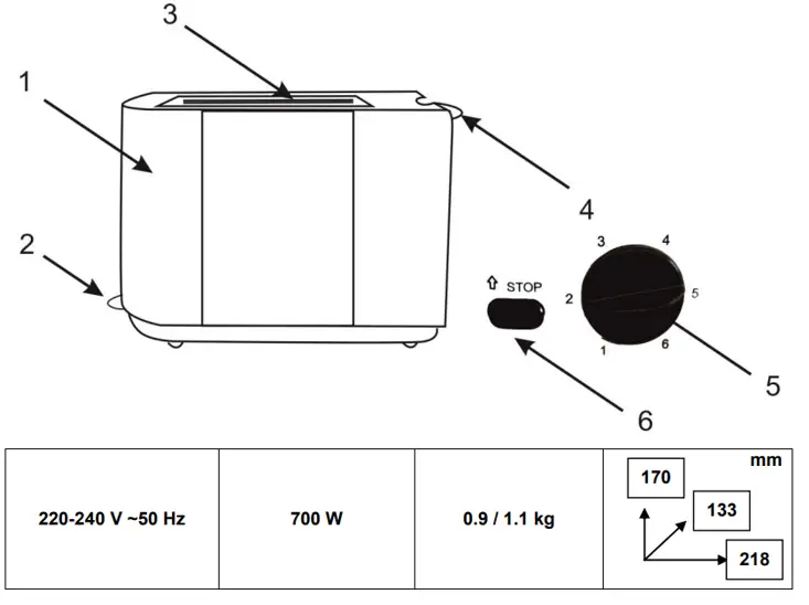 SCARLETT SC TM11013 Toaster 700 W - fig