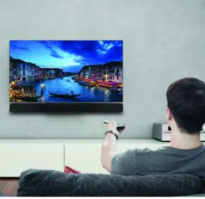 FIG 1 AMPLITUDE AMP37 Slim, Powerful 2.0 Channel Bluetooth Soundbar