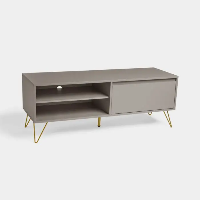 Vonhaus 3000414 Jensen Grey & Gold Tv Unit With Hairpin Legs Instruction Manual