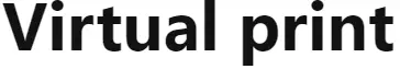 Virtual print logo