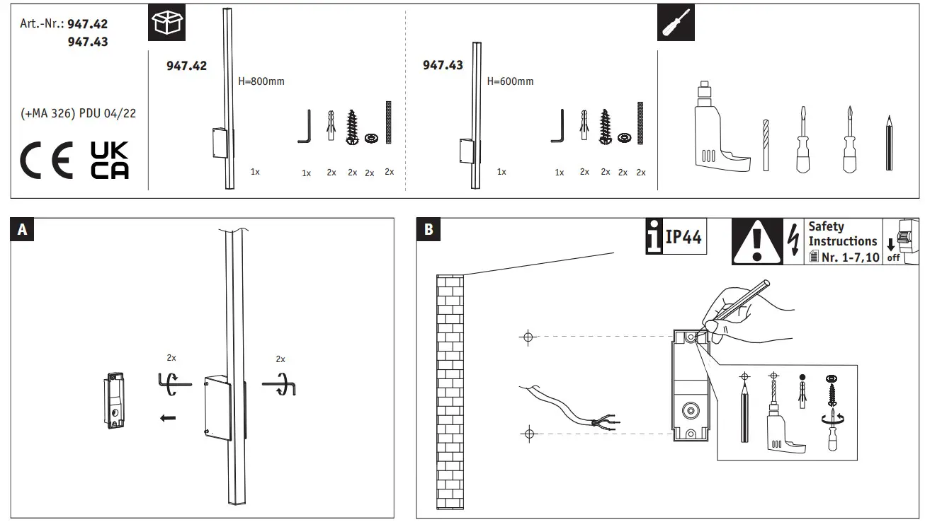 Paulmann 947.42 LED Outdoor Wall Light - Figure 2