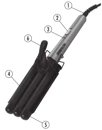 B M 389274 Cosmopolitan Triple Wave Curler - GENERAL FEATURES