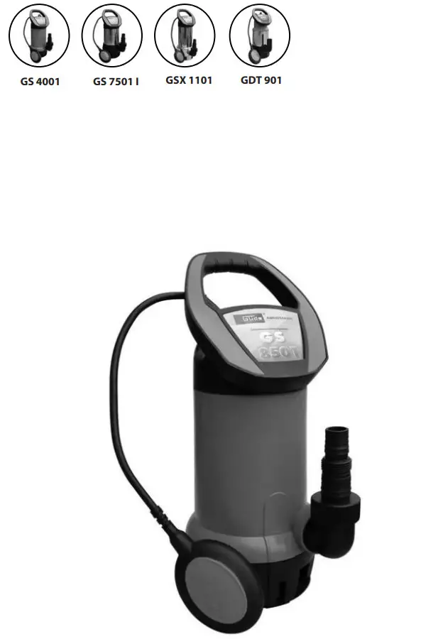 Gude GS, GSX Series Submersible Pump for Dirty Water - Figure 2