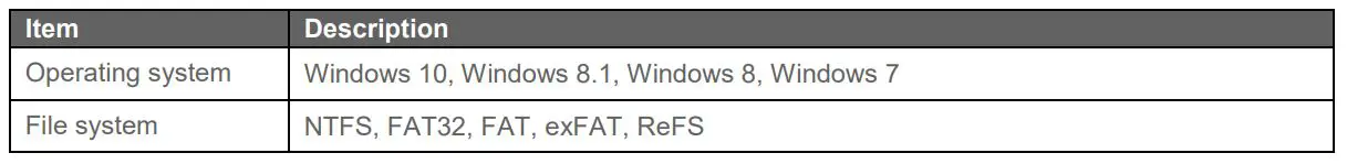 Apacer AC633 Military-Grade Shockproof Portable Hard Drive - System Requirements