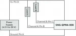 Figure 5. SNG-QPRA-000 Mounting Dimensions - Circuit Diagram