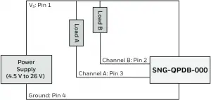 Figure 7. SNG-QPDB-000 Mounting Dimensions - Circuit Diagram