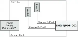 Figure 8. SNG-QPDB-002 Mounting Dimensions - Circuit Diagram