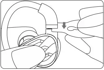 FiiO Earphones Instructions - Apply pressure by pressing down towards the other end of the tool