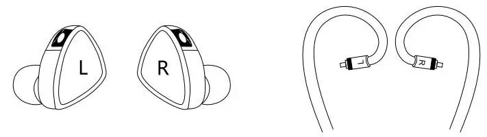 FiiO Earphones Instructions - Correctly identify the left and right side through the L and R signs