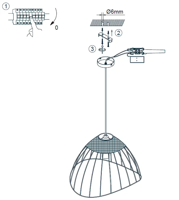 LeuchtenDirekt 998378 KORE Pendant Lamp fig 1
