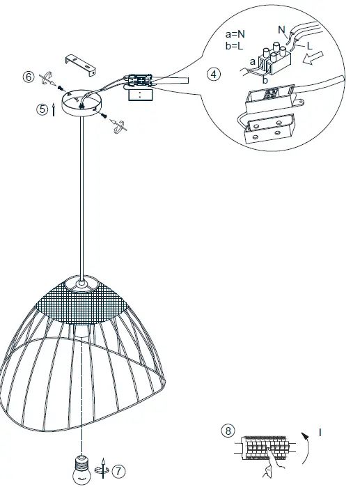 LeuchtenDirekt 998378 KORE Pendant Lamp fig 2