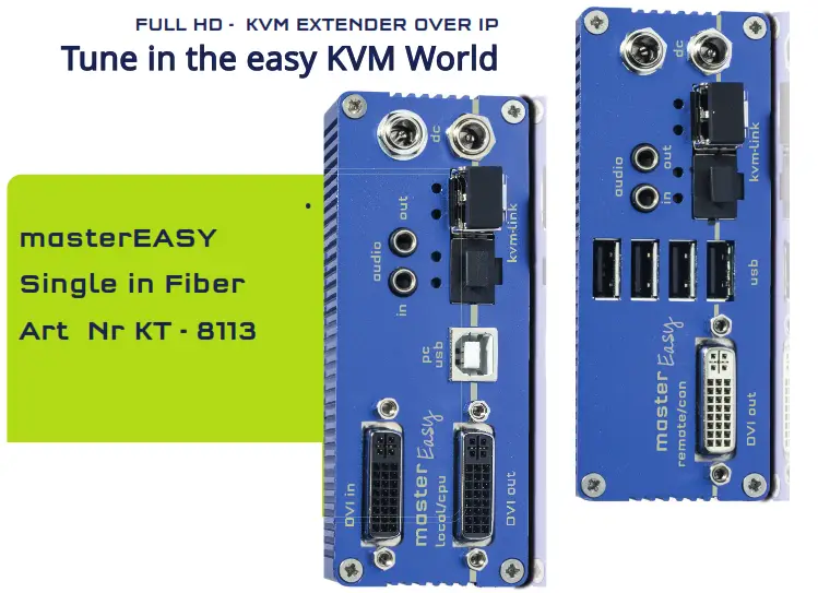 kvm tec KT 8113 MasterEASY Single in Fiber - fige