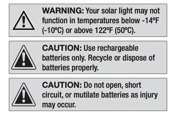 Warning and Cautions
