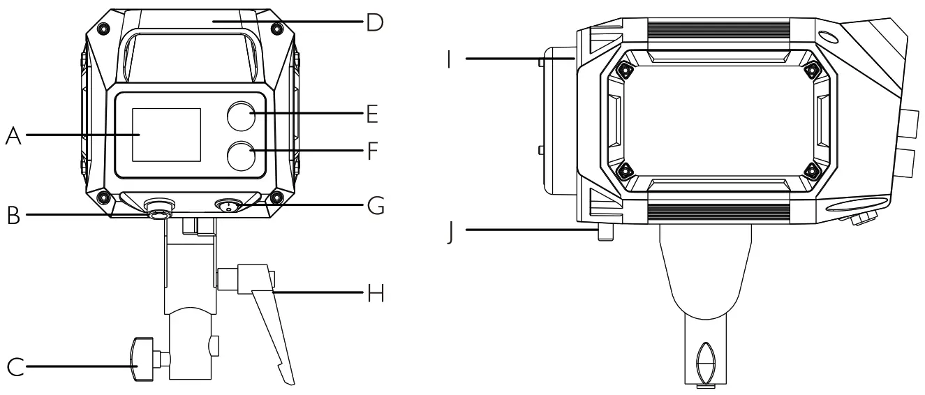 CAME-TV 220D TIOGA Series 220W High Output LED Spotlight - Figure 1