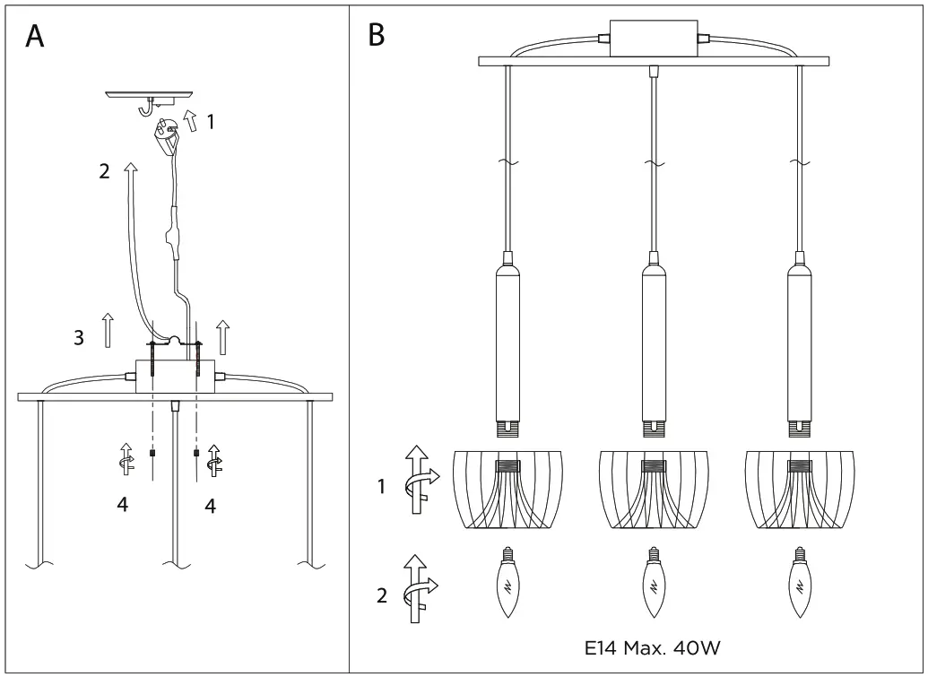 SESSAK LIGHTING K49418 3 Athena - Mounting