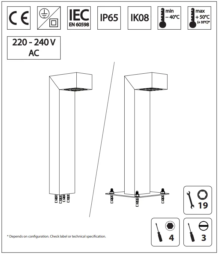 VIZULO Heron LED Exterior Luminaire - Fig 1