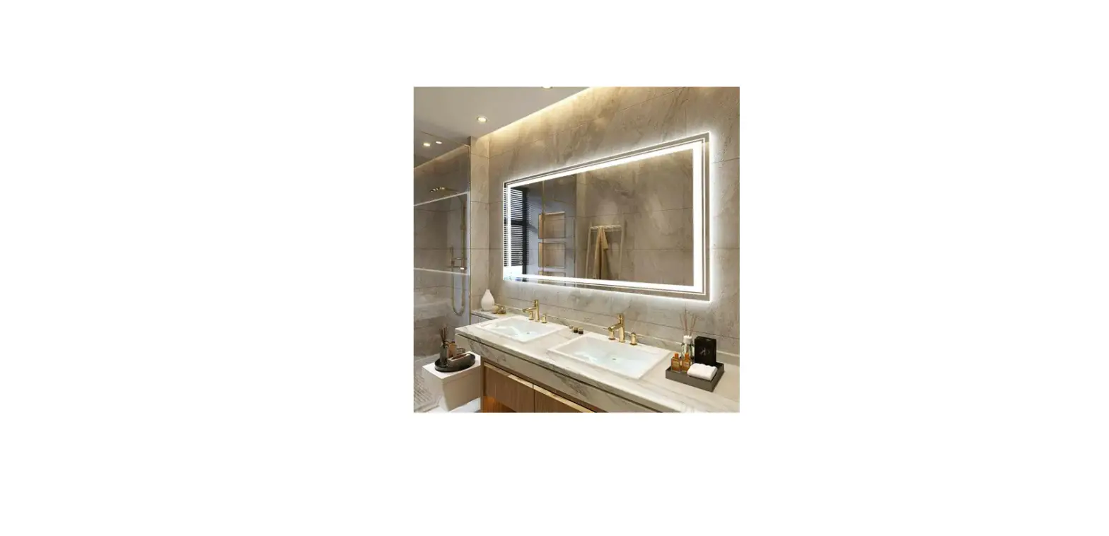 Wisfor Xmr-c28-968-us Extra Large Rectangular Frameless Defog Dimmable Wall Led Bathroom Vanity Mirror Instruction Manual