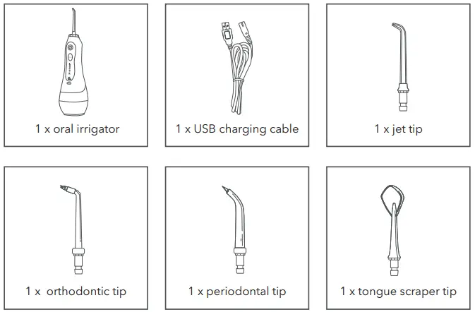 DARTWOOD B09YM2V8LX Cordless Oral Irrigator - Fig 1
