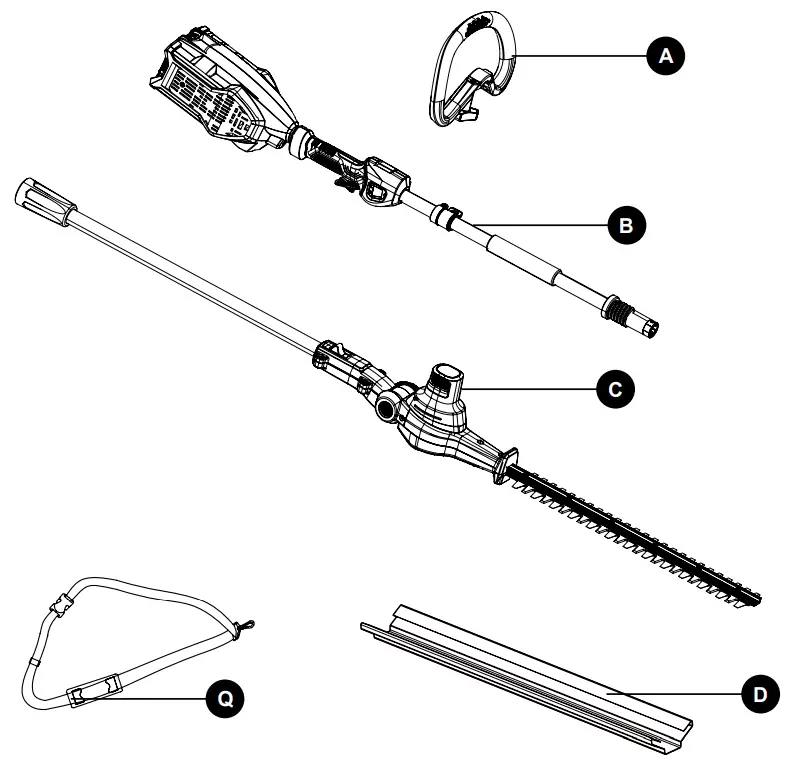 KOBALT KPH 3580 06 KPH 2080 06 80V Pole Hedge Trimmer - fig