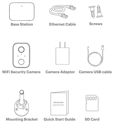 KODAK INFINIO F882 Outdoor Security Cameras - Packing List