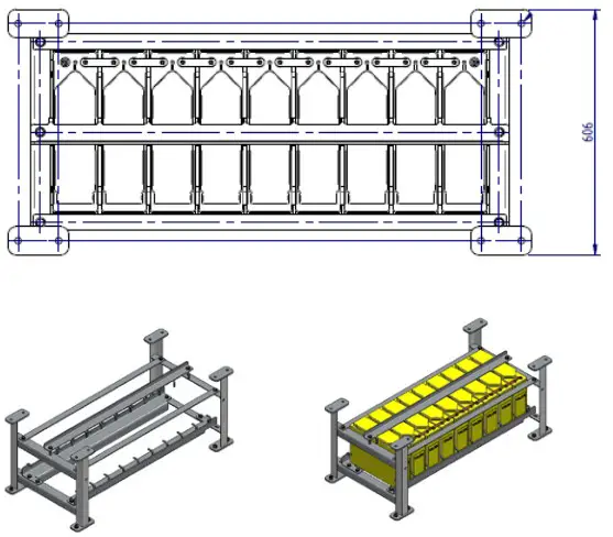 VALEN BR FTSEIS1009 110v Front Terminal Seismic Rack - DIMENSIONS 2