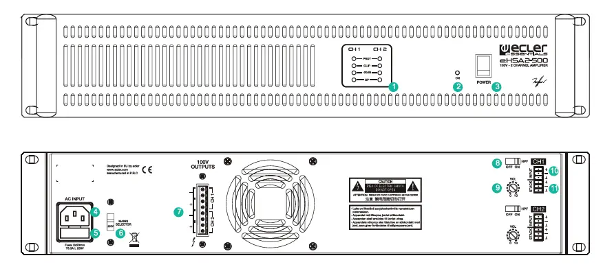 ecler-eHSA2-250-Two-Channel-High-Impedance-Power-Amp-1