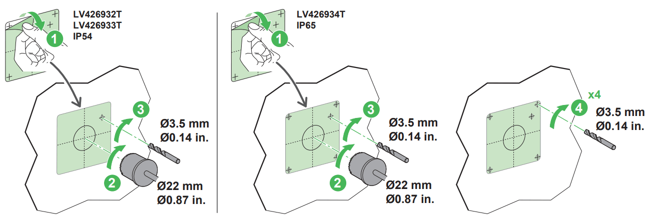 Schneider Electric NSX100m 3P 4P Extended Rotary Handle - fig 11