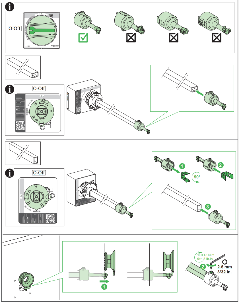 Schneider Electric NSX100m 3P 4P Extended Rotary Handle - fig 13