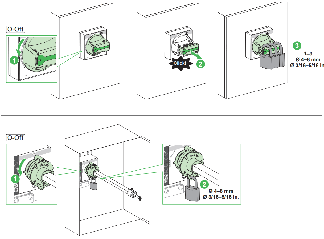 Schneider Electric NSX100m 3P 4P Extended Rotary Handle - fig 22