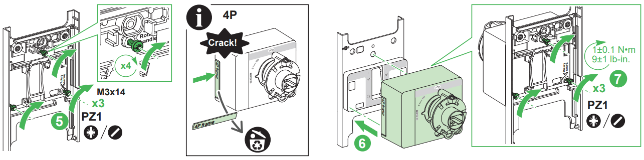 Schneider Electric NSX100m 3P 4P Extended Rotary Handle - fig 6