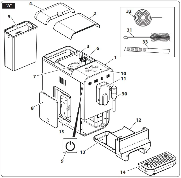 Smeg BCC02TPMEU Bean to Cup Coffee Machine - Product Overview 1