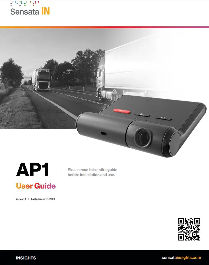 Sensata AP1 Video Telematics User Guide